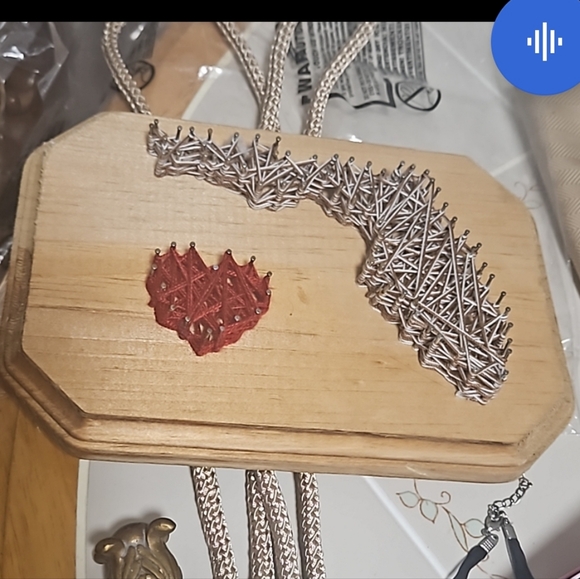 3/30 Custommade String Art on rough wood hanging plaque State of Florida - Picture 7 of 7